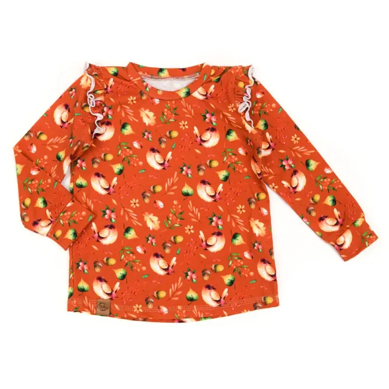 Langarmshirt mit Rüschen | Vogel Fiona Langarmshirt mit Rüschen | Vogel Fiona