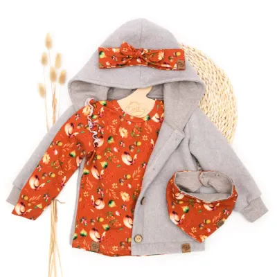 Set | Vogel Fiona | Fleecejacke & Shirt & Halstuch & Haarband