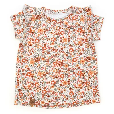 T-Shirt mit Rüschen | Blumenkonfetti