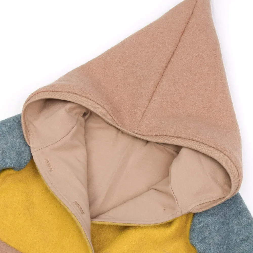 Walkjacke | Color Blocking | gelb - nude