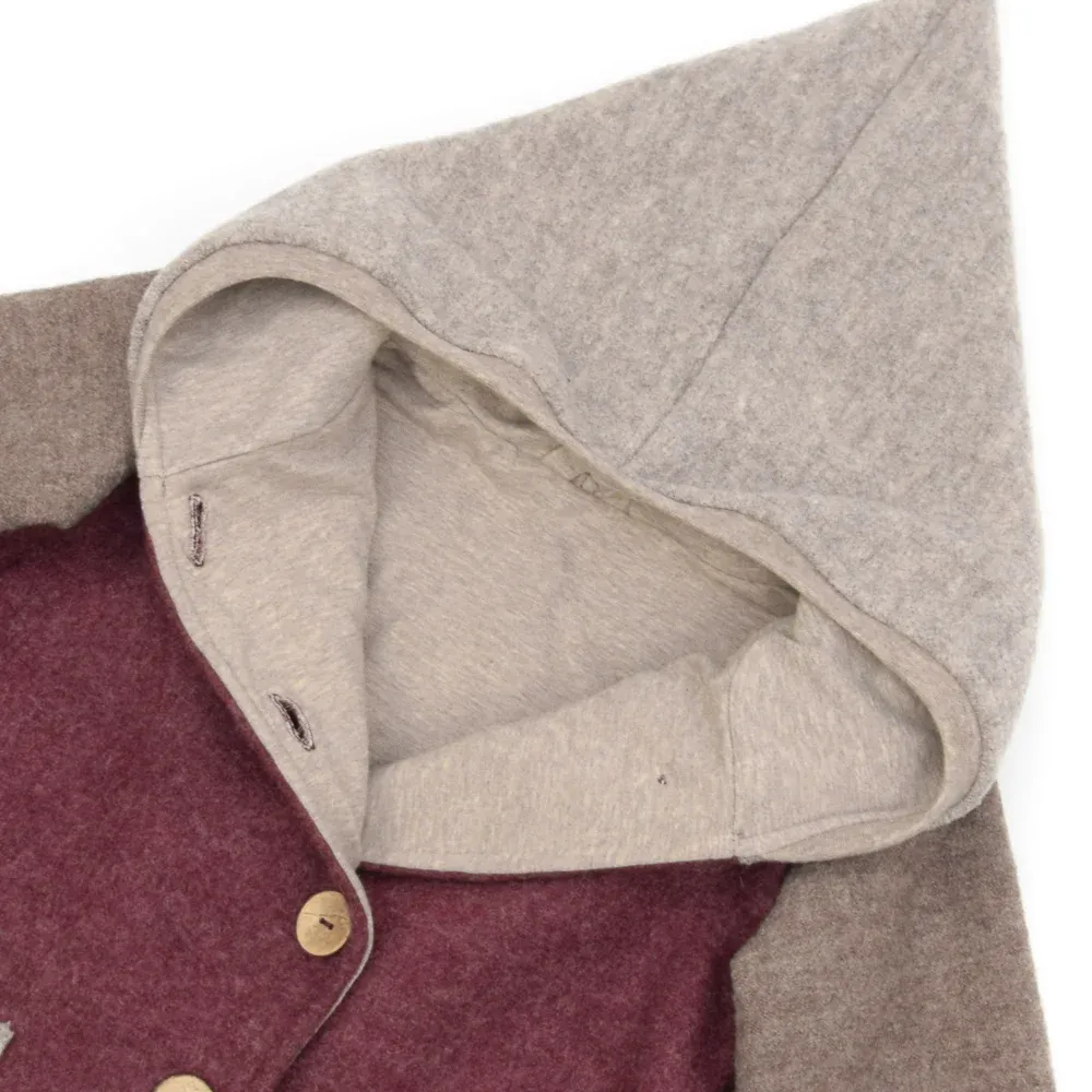 Walkjacke Baby Kinder Color Blocking bordeaux beige