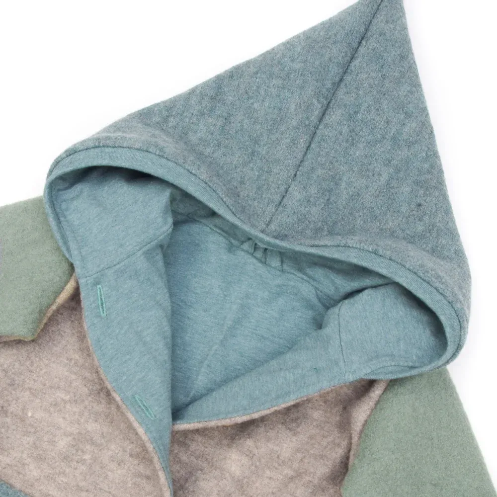 Walkjacke Baby Kinder Color Blocking beige mint