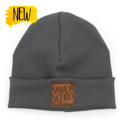 Hipster Mütze | Feinripp | grau