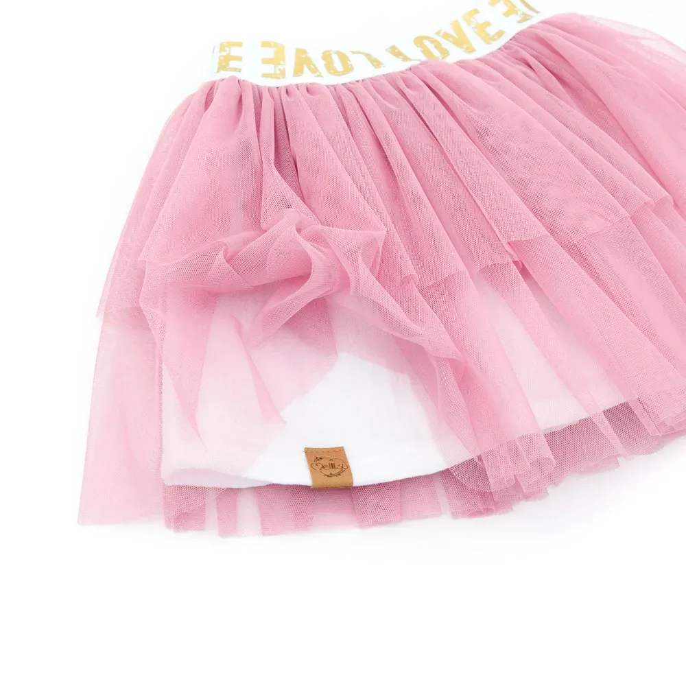 Tüllrock | LOVE | altrosa