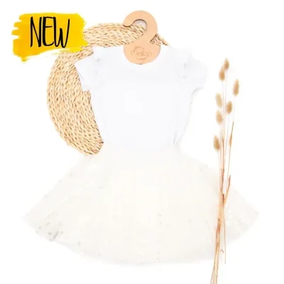 Set | Herzen ivory | Tüllrock & Shirt
