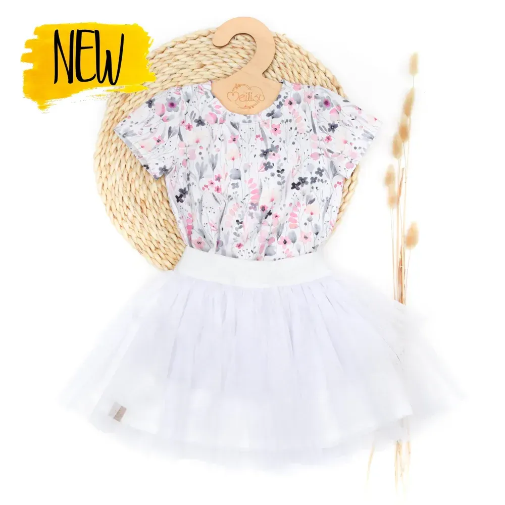 Set | Watercolor Flowers | Tüllrock & Shirt