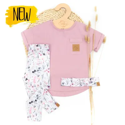 Set | Watercolor Flowers | T-Shirt & Haarband & Leggings