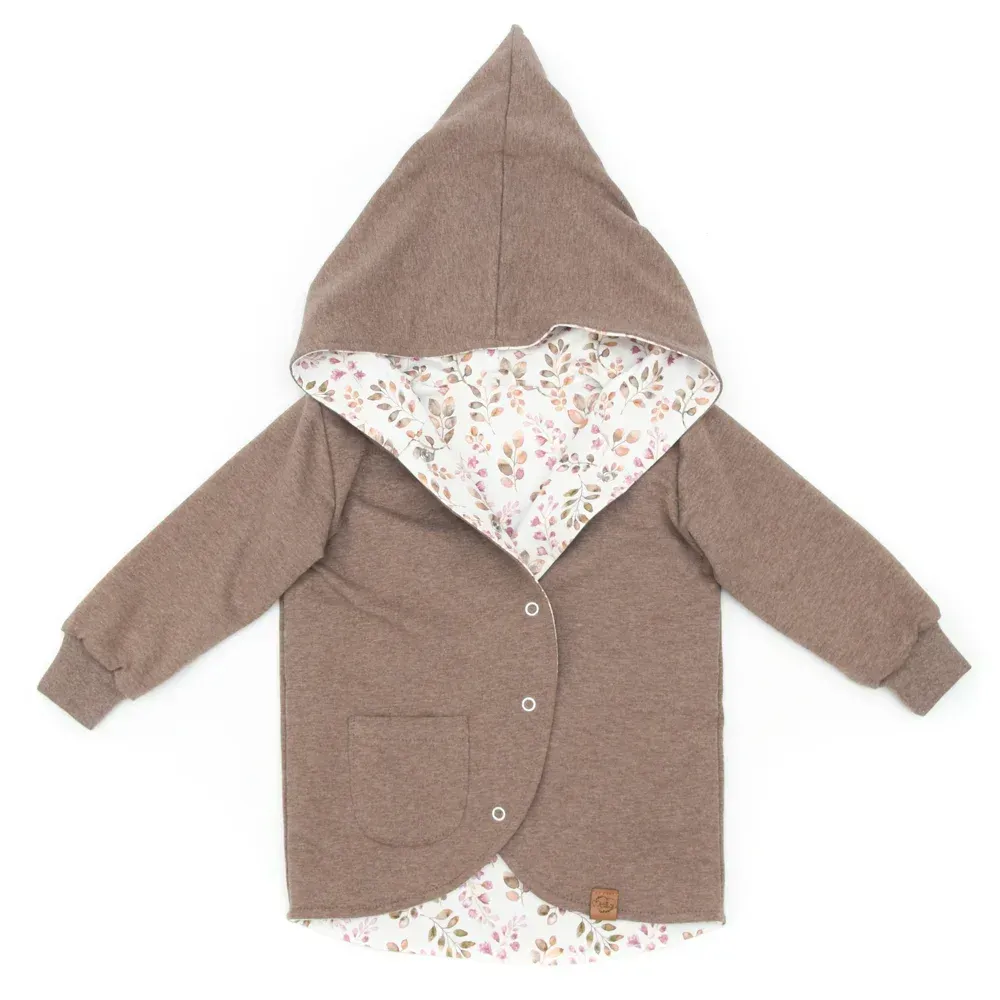 Sweatjacke | hellbraun meliert | Gr. 86/92
