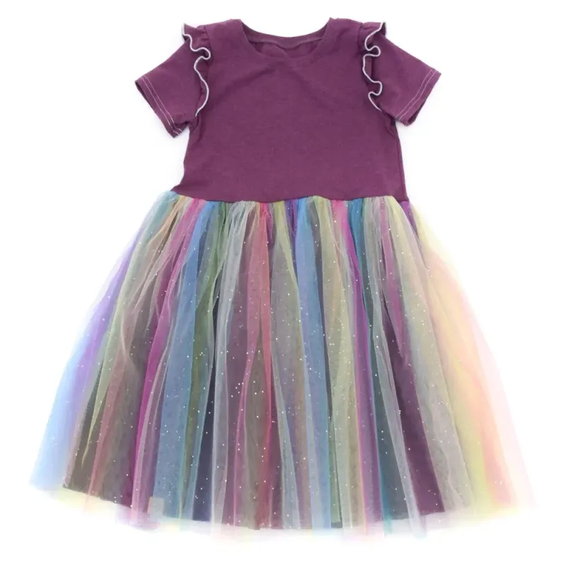 Kleid | beere | Tüll | Gr. 122/128 Kleid | beere | Tüll | Gr. 122/128