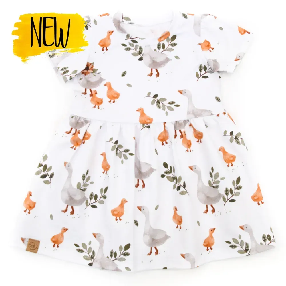 Kleid | lang- & kurzarm | Familie Gans | allover