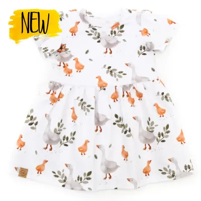 Kleid | lang- & kurzarm | Familie Gans | allover