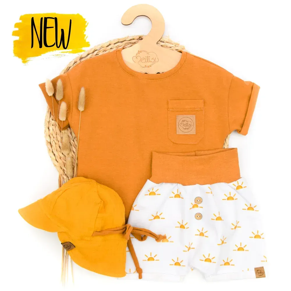 Set | Sunset | Oversized T-Shirt & Shorts & Sonnenhut