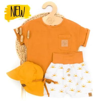 Set | Sunset | Oversized T-Shirt & Shorts & Sonnenhut