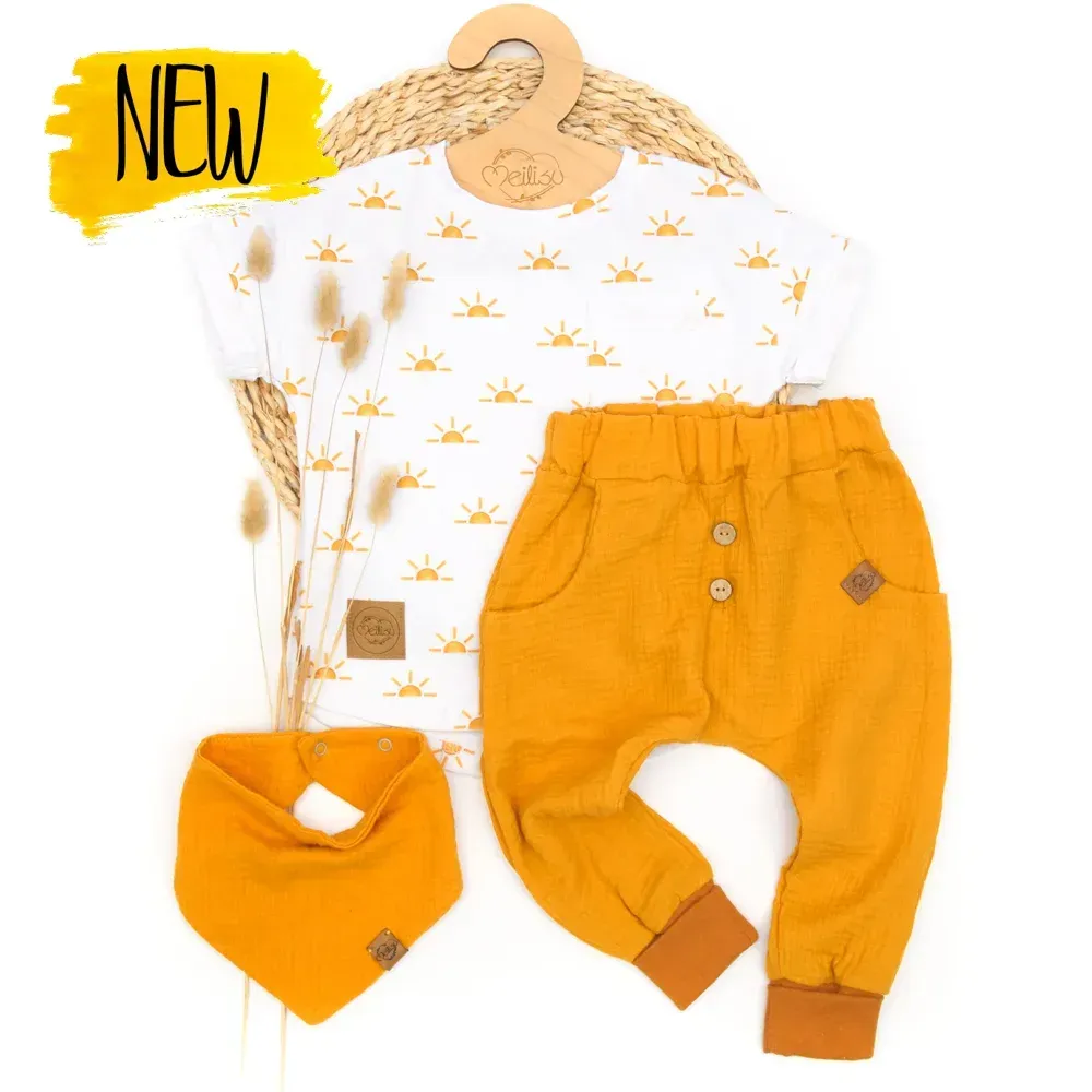 Set | Sunset | Musselin | Shirt & Pumphose & Halstuch