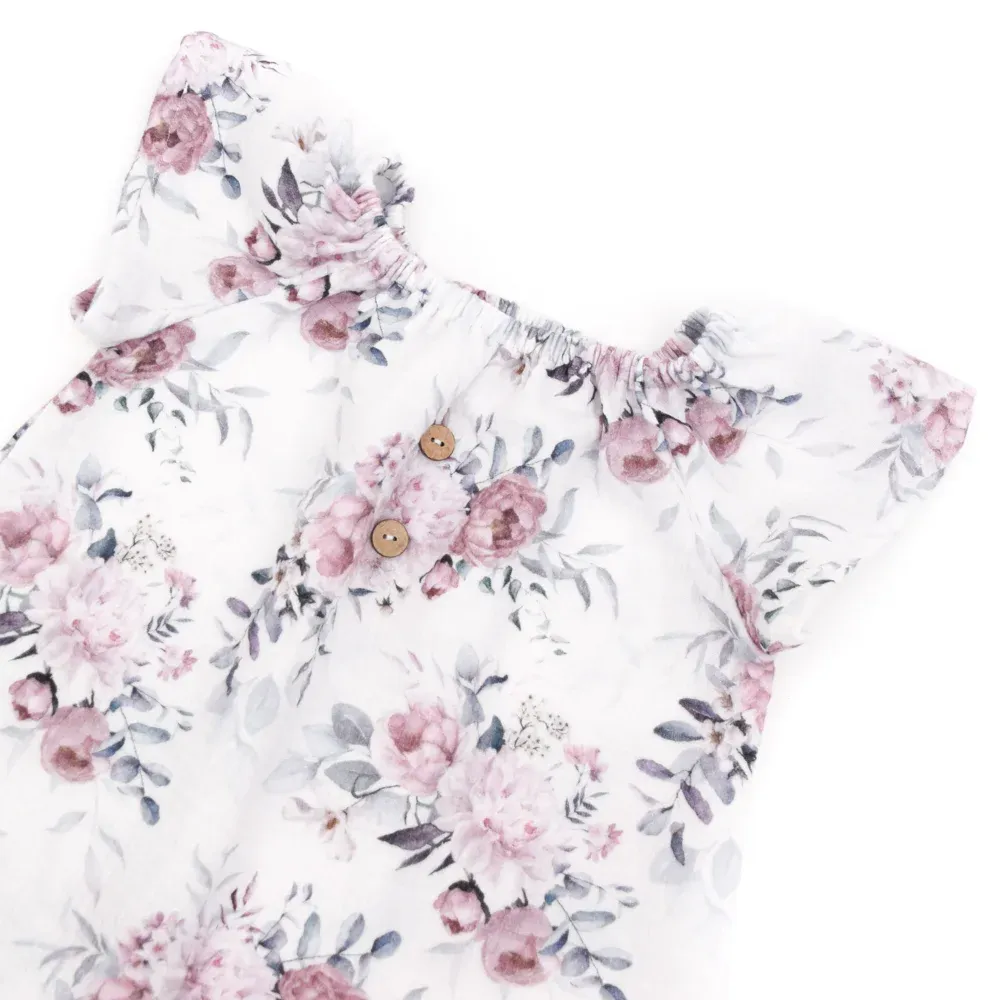 Sommerkleid | Musselin | Frühlingsrosen