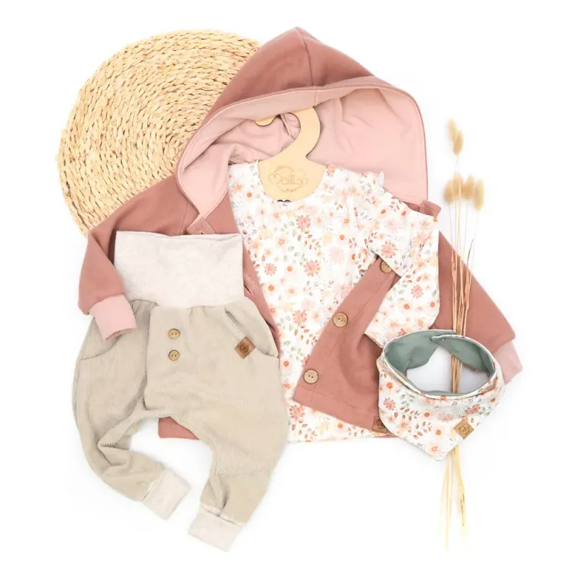 Set | Blütenzauber | Fleecejacke & Pumphose & Shirt & Halstuch