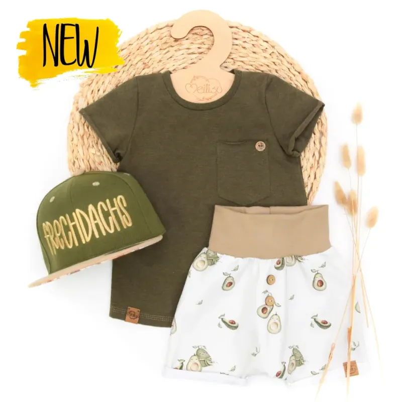 Set | Avocado | Shirt & Shorts & Cap