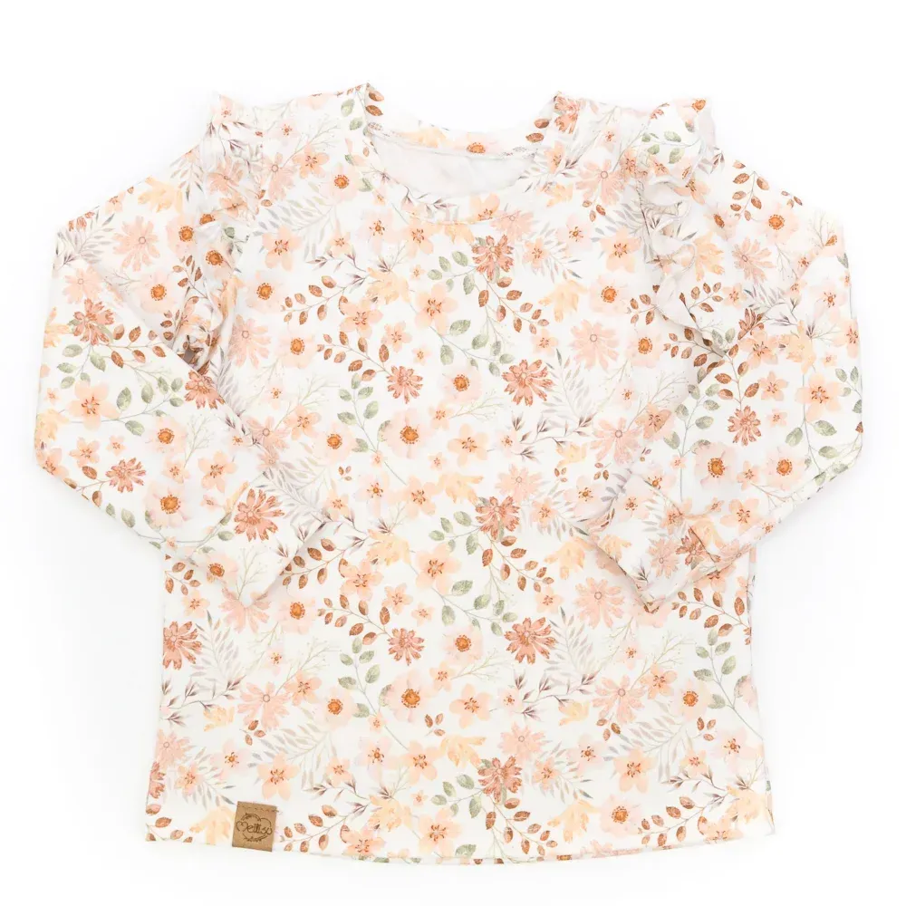 Langarmshirt mit Rüschen | Blütenzauber | Gr. 86/92