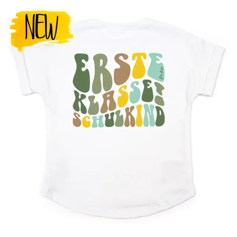 Oversized T-Shirt | Erste Klasse | oliv - gelb Oversized T-Shirt | Erste Klasse | oliv - gelb