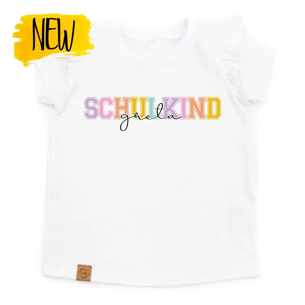 T-Shirt mit Rüschen | Schulkind