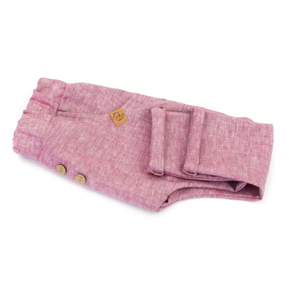 Pumphose | Leinen | rot meliert