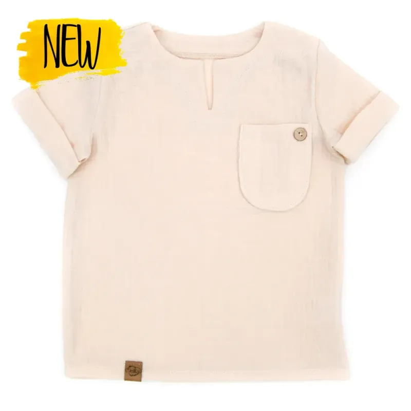 T-Shirt | Musselin | creme