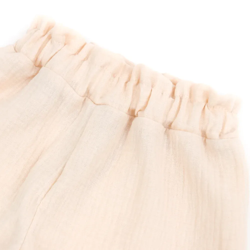 Paperbag Shorts | Musselin | creme