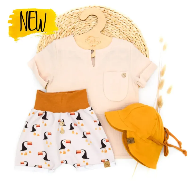 Set | Tukan Tobi | Musselinshirt & Shorts & Hut Set | Tukan Tobi | Musselinshirt & Shorts & Hut