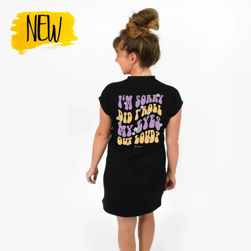 Shirtkleid | Damen | Rolling Eyes | schwarz Shirtkleid | Damen | Rolling Eyes | schwarz