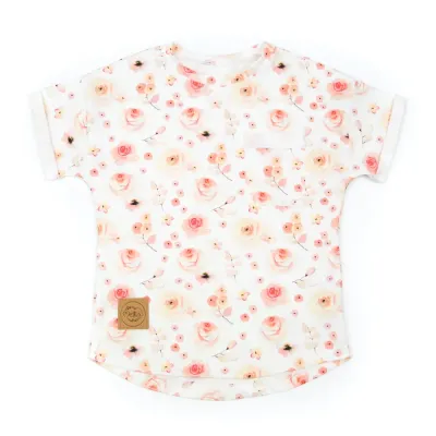 Oversized T-Shirt | Peachy Roses | Gr. 98/104