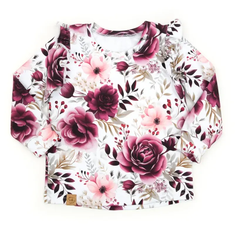 Langarmshirt mit Rüschen | big Peony | Gr. 86/92 Langarmshirt mit Rüschen | big Peony | Gr. 86/92