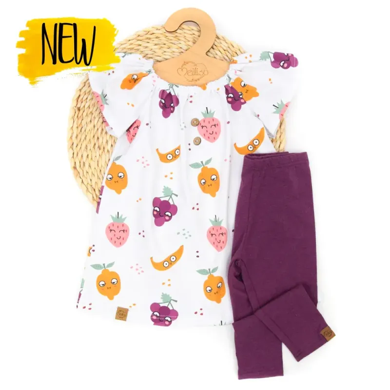 Set | Happy Fruits | Sommerkleid & Leggings Set | Happy Fruits | Sommerkleid & Leggings