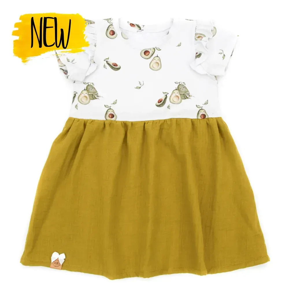 Kleid | lang- & kurzarm | Avocado