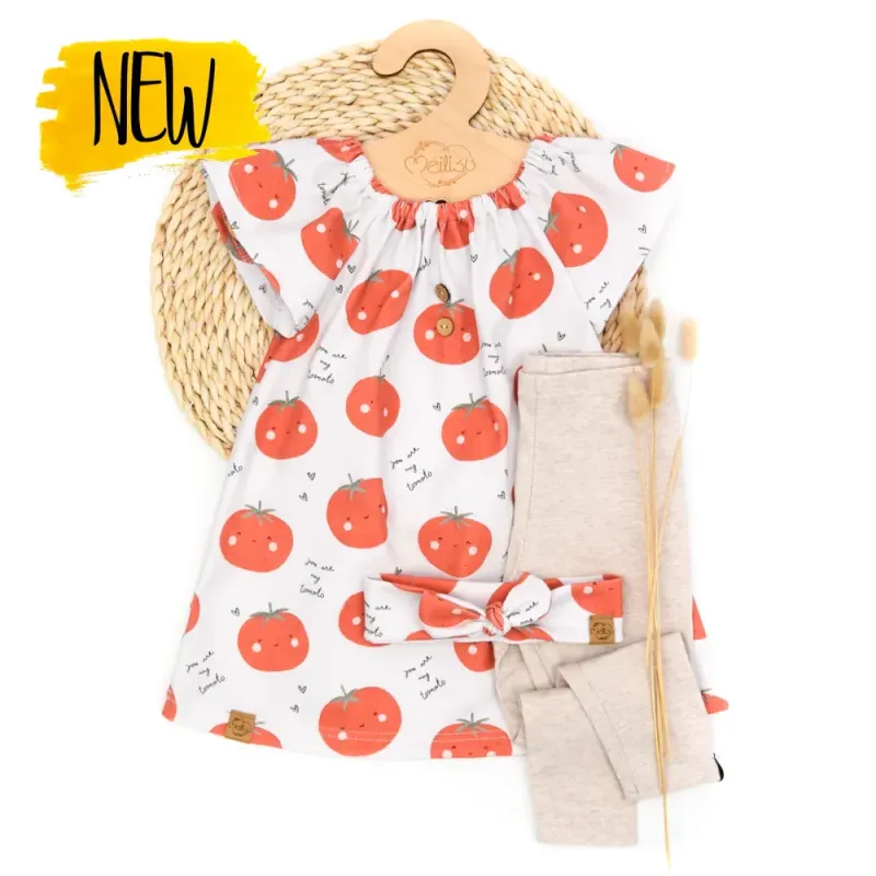 Set | Tomaten Mark | Sommerkleid & Leggings & Haarband
