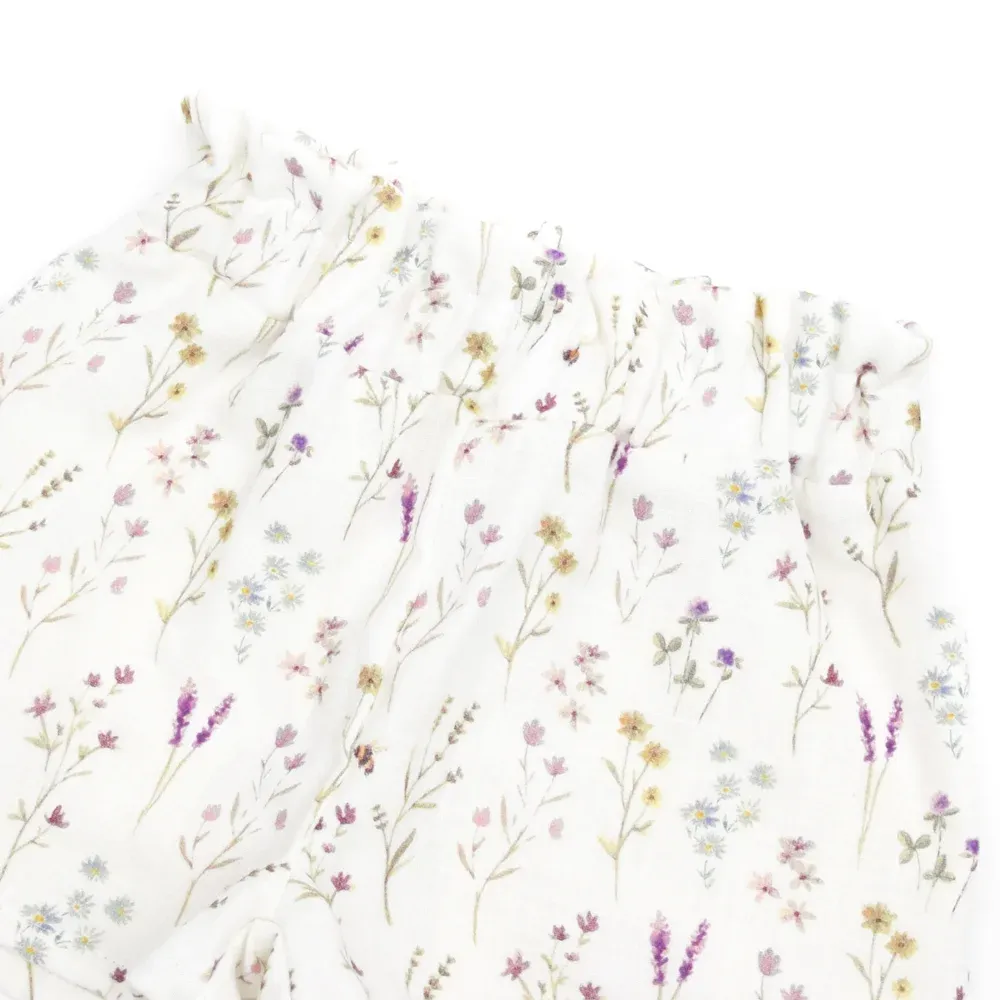 Paperbag Shorts | Musselin | Lavendelblüte