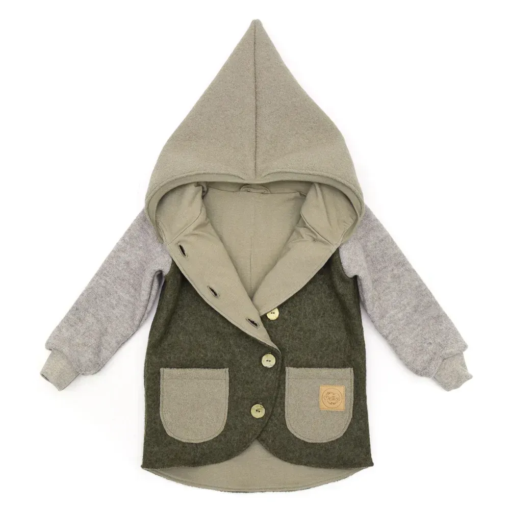 Walkjacke | Color Blocking | khaki - helloliv