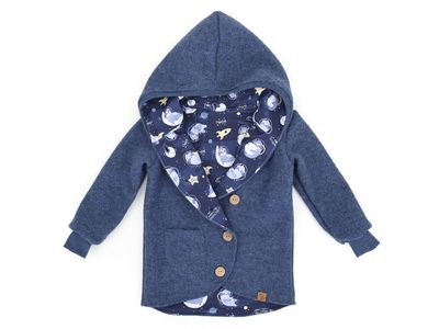 Walkjacke | jeansblau meliert