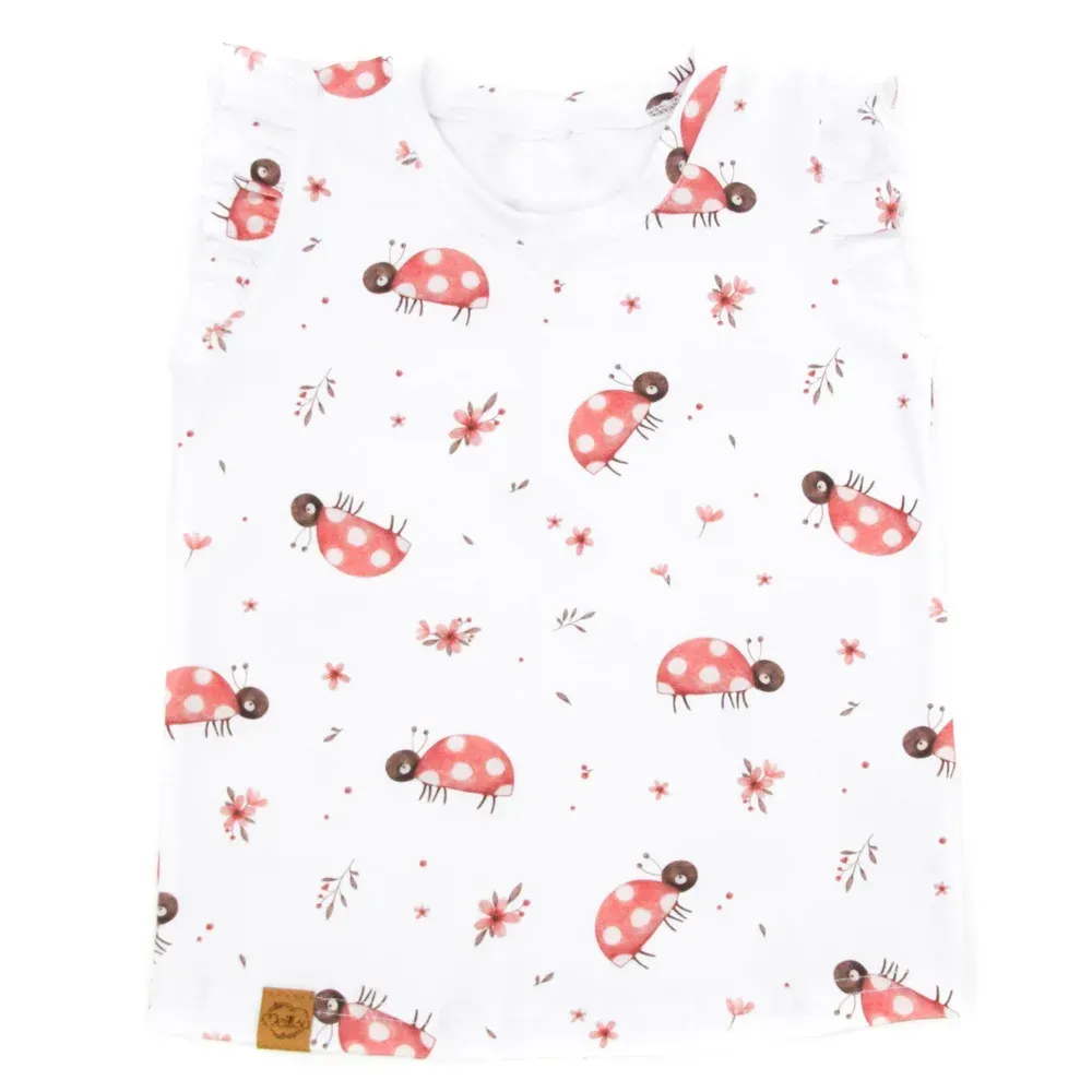 T-Shirt mit Rüschen | Marienkäfer | Gr. 86/92