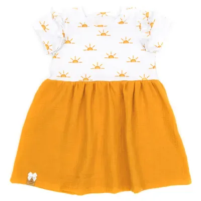 Kleid | Musselin | Sunset | Gr. 86/92