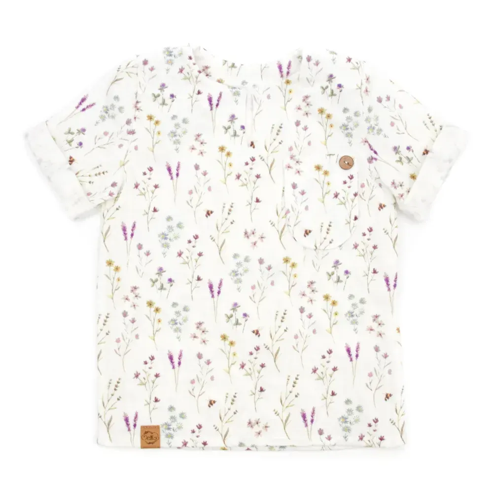 T-Shirt | Musselin | Lavendelblüte | Gr. 86/92