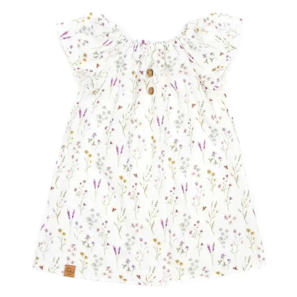 Sommerkleid | Musselin | Lavendelblüte | Gr. 86/92