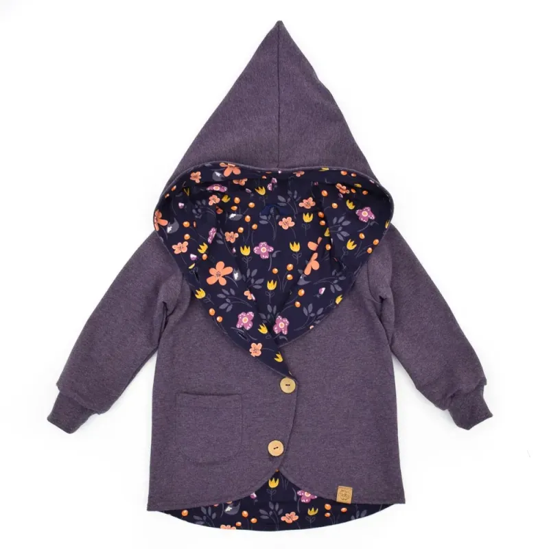 Sweatjacke | aubergine | Gr. 92/98