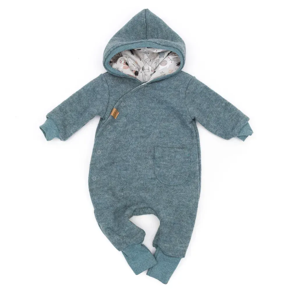 Walkoverall | dusty blue meliert | Größe 56/62