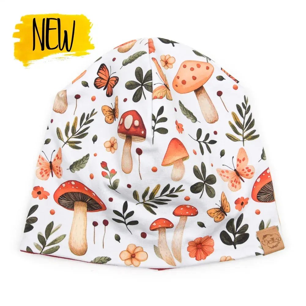 Wendemütze | Fliegenpilz & Schmetterling Wendemütze | Fliegenpilz & Schmetterling