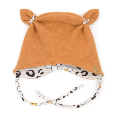 Walkmütze mit Ohren | curry | Gr. 45-47 cm Walkmütze mit Ohren | curry | Gr. 45-47 cm