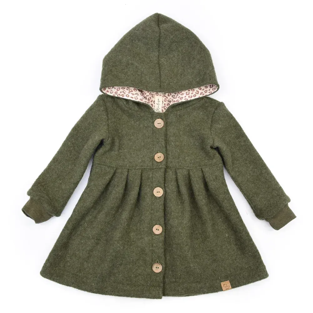 Walkmantel | khaki meliert | Größe 92/98 Walkmantel | khaki meliert | Größe 92/98