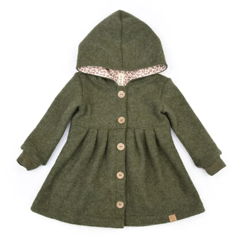 Walkmantel | khaki meliert | Größe 92/98 Walkmantel | khaki meliert | Größe 92/98