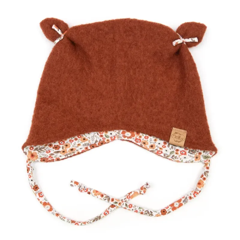 Walkmütze mit Ohren | rost | Gr. 48-50 cm Walkmütze mit Ohren | rost | Gr. 48-50 cm