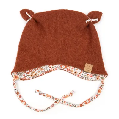 Walkmütze mit Ohren | rost | Gr. 48-50 cm