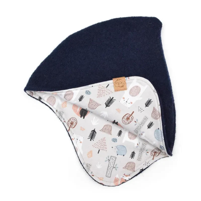 Walkmütze mit Zipfel | marine | Gr. 51-53 cm Walkmütze mit Zipfel | marine | Gr. 51-53 cm